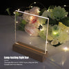 Long-lasting light bar illuminated acrylic guitar pick holder with a wooden base