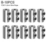 Ten stainless steel wire rope clamps for securing 1-2mm wire rope.