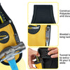 Yellow and black heavy-duty plier holster with a tunnel loop for attaching to extra-wide belts