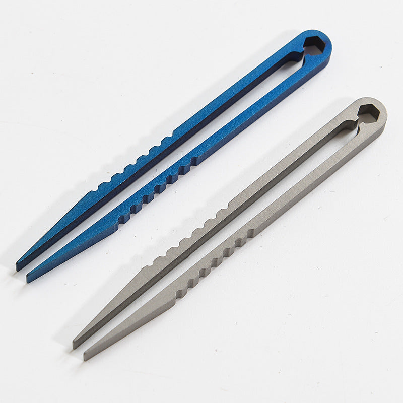 Titanium Clip Tweezers with Pocket Clip