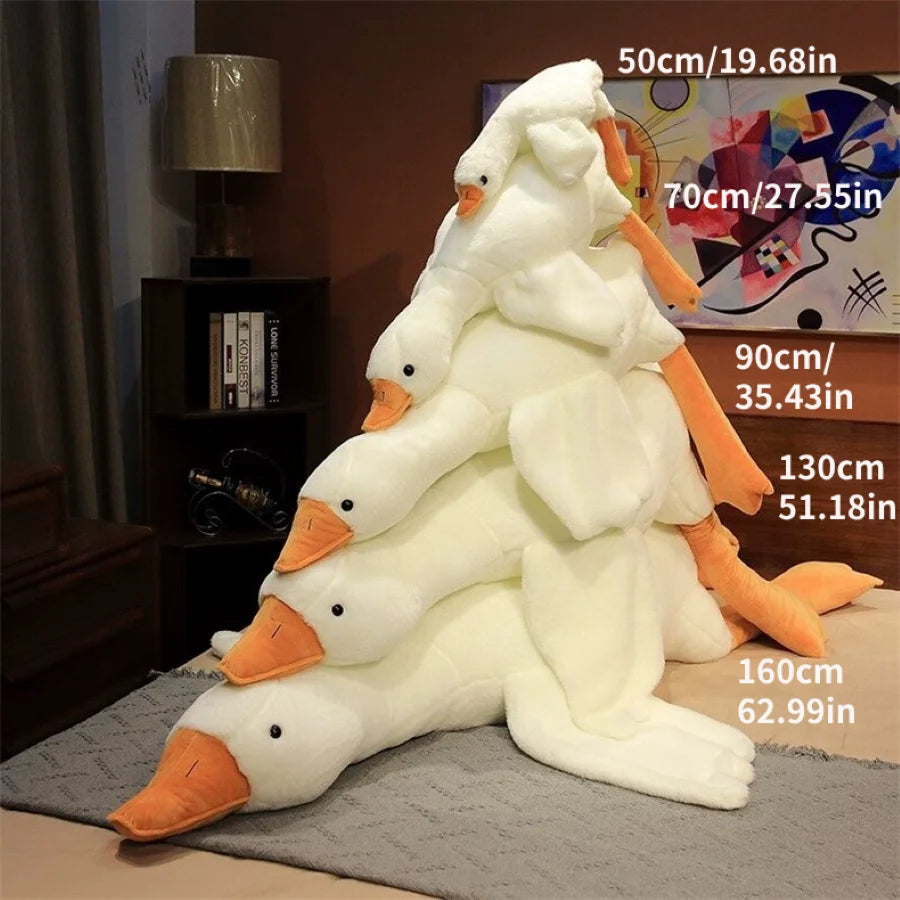 Soft Goose Plush Cuddle Pillow - Adorable Duck Stuffed Animal for Kids and Decor