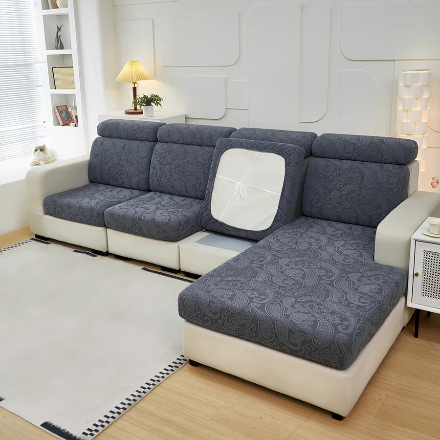 Jacquard Sofa Cushion Cover – Pet-Friendly & All-Season Protection