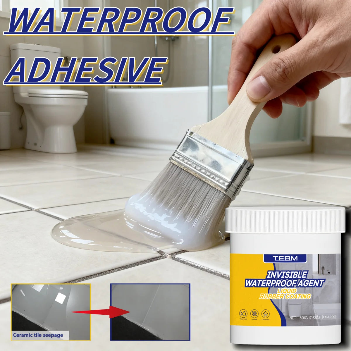 Invisible Waterproof Sealant – Transparent Leak Repair Coating