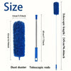 Extendable Cobweb Duster with Microfiber Head & Lightweight Aluminum Pole