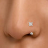 Zircon Star Nose Ring in 14K Gold