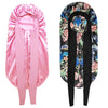 Pinker Satin-Schlafhaube, entworfen zum Schutz und Styling lockiger Haare