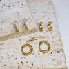 Twist Huggie Hoop Earrings - Set of 3