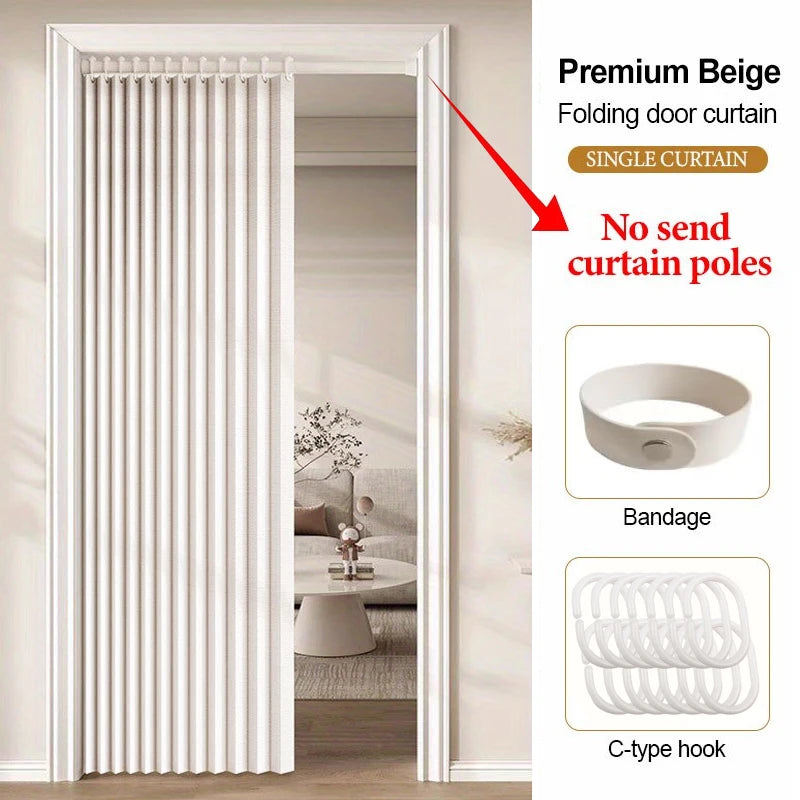 Foldable Blackout Door Curtain with Hooks