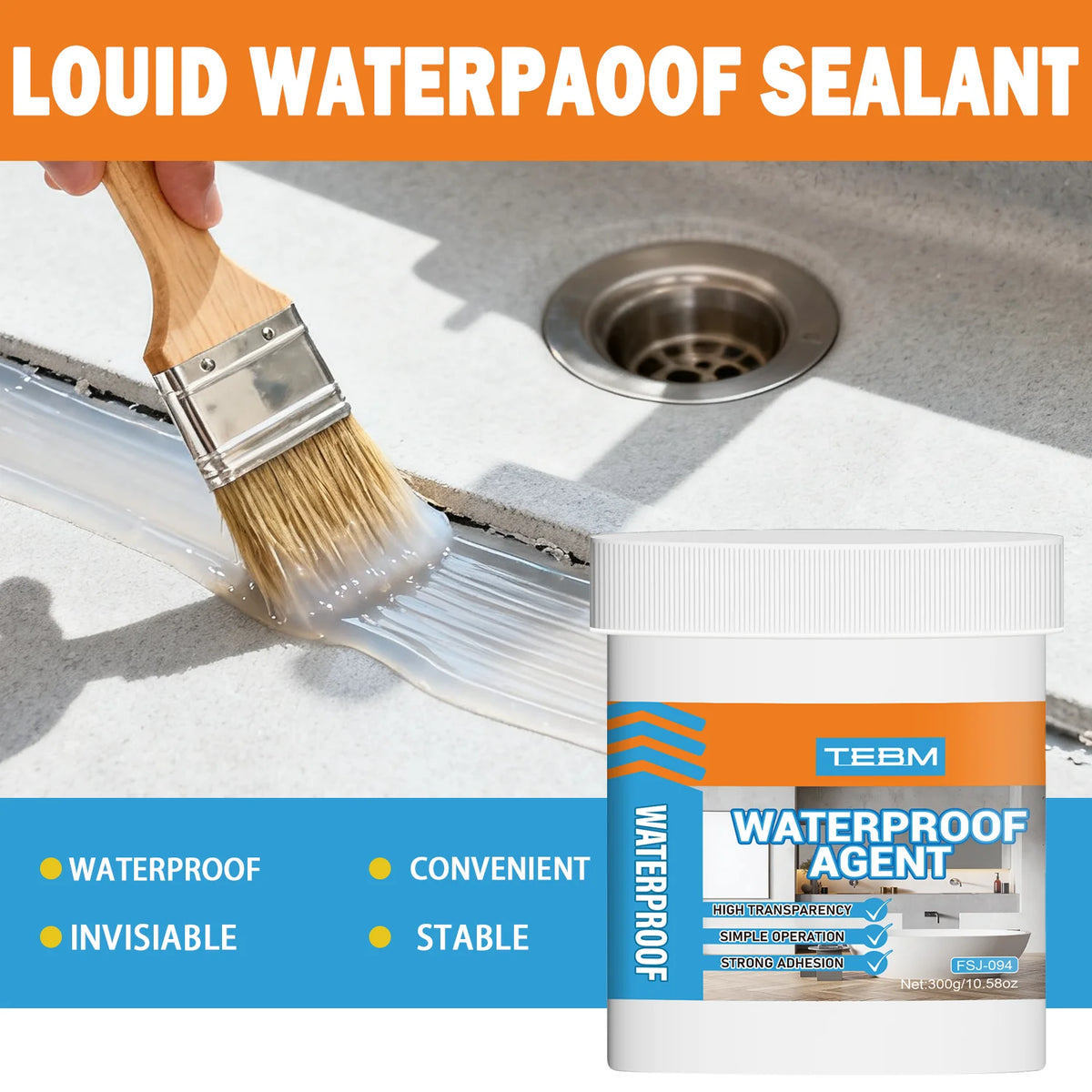 Transparent Waterproof Sealant for Home Repairs
