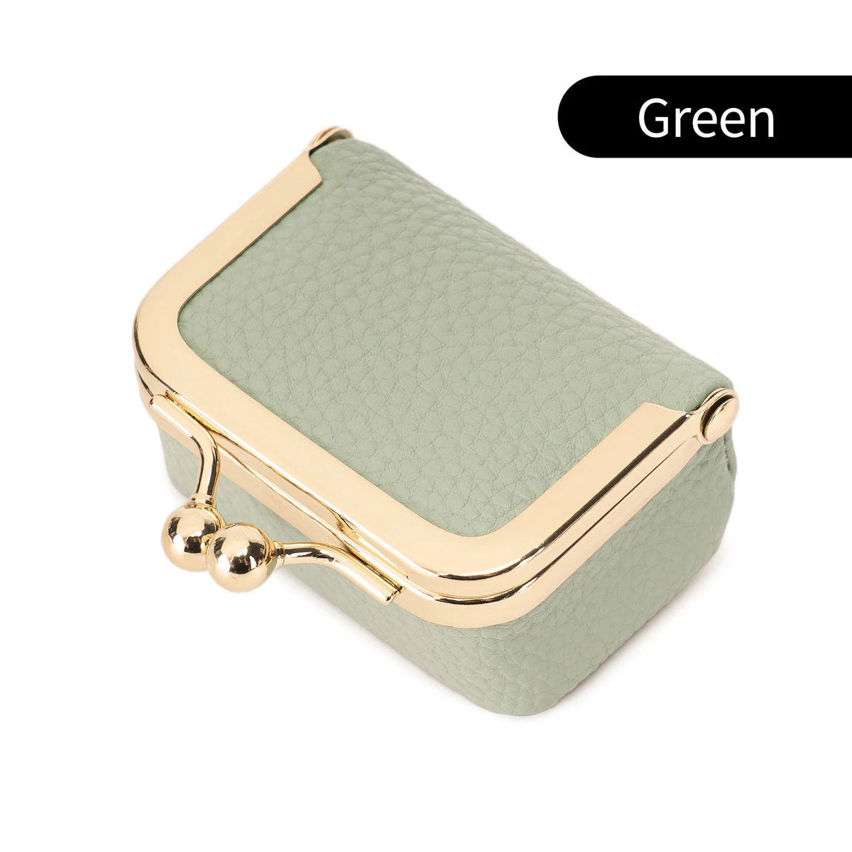 Vintage PU Leather Jewelry Box with Kiss Lock Closure
