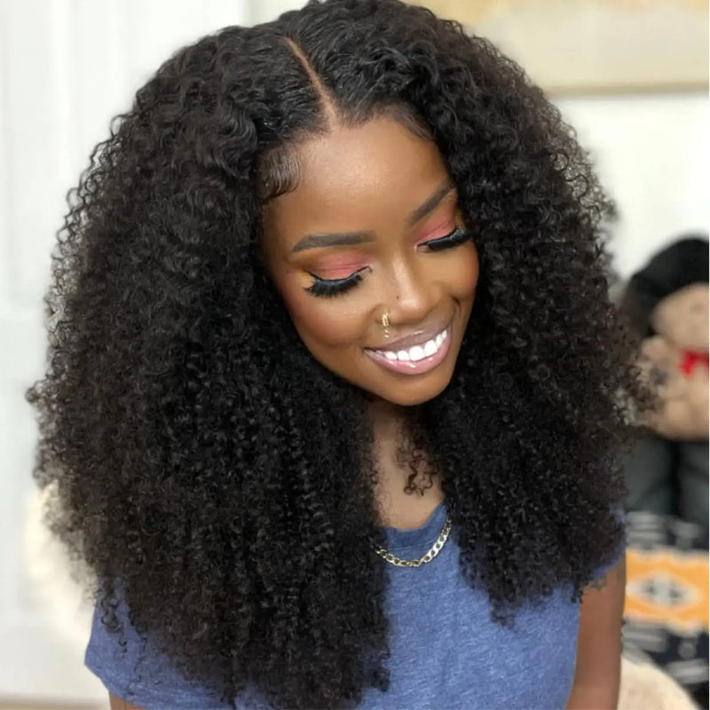 Glueless Kinky Curly Human Hair Wig