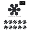 Ten anti-slip snowflake shower stickers packaged in one pack