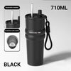 Stainless Steel Vacuum-Insulated Water Bottle with Straw