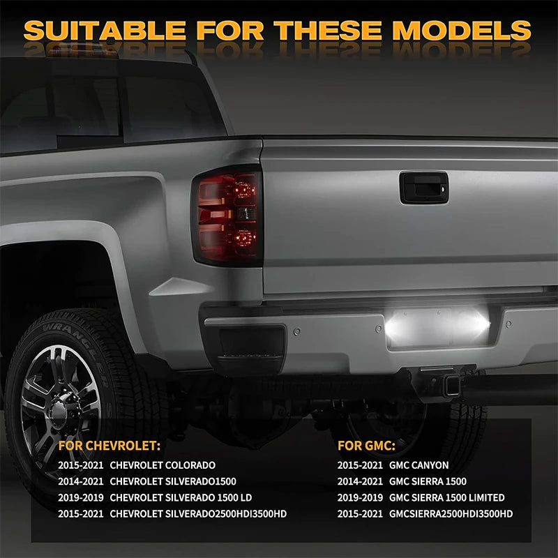 LED License Plate Light Assembly for Chevy Silverado & GMC Sierra