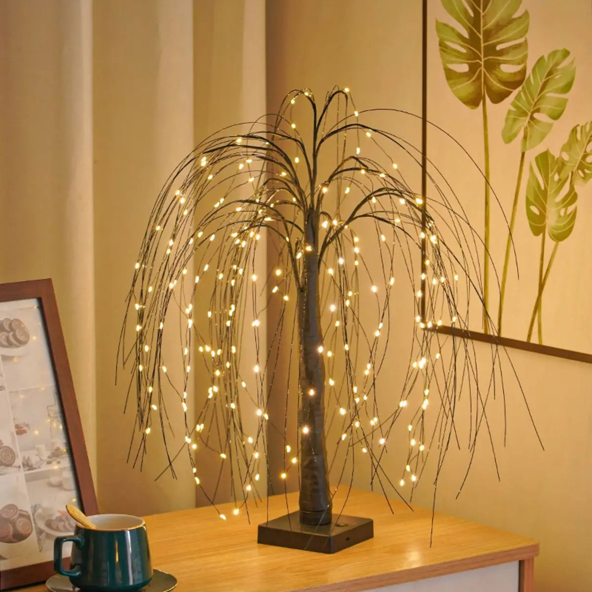 192-LED Glowing Willow Bonsai Tree with Fairy Lights