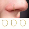 Stainless Steel D-Shape Nose Ring Set