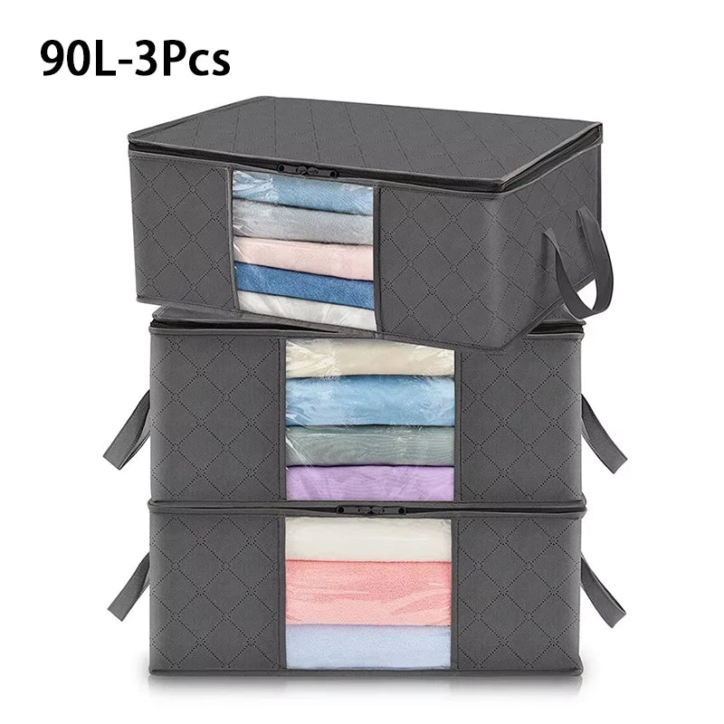 Foldable Storage Bags with Clear Window