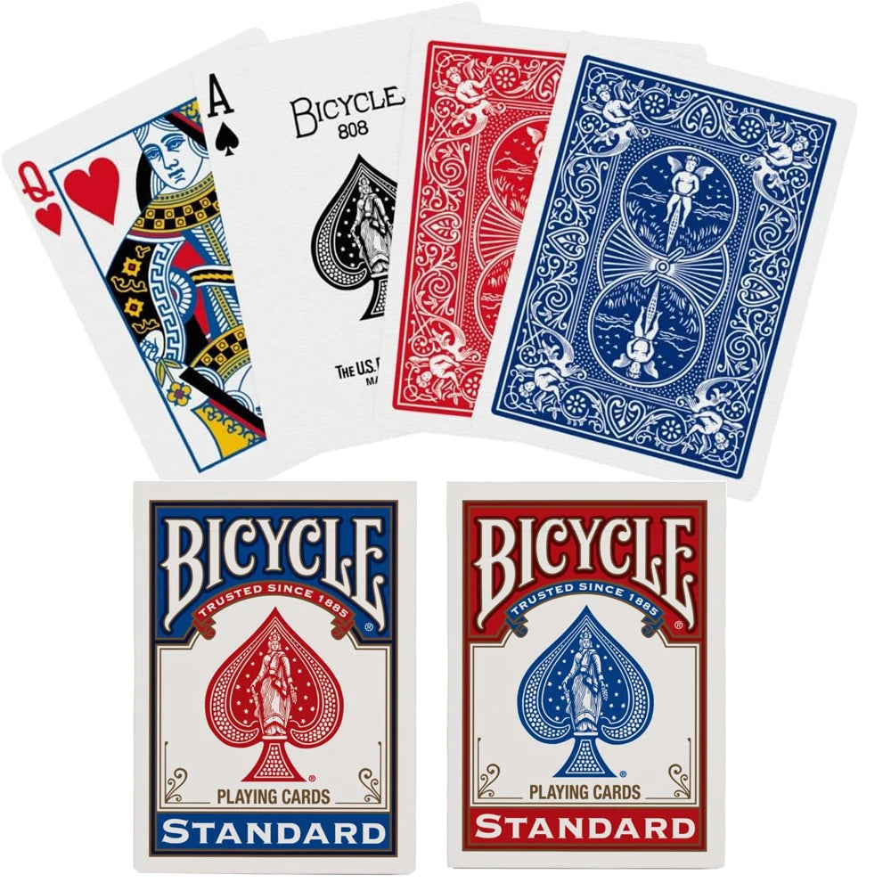 Bicycle Rider Back Playing Cards – 2 Standard Decks (Red & Blue)