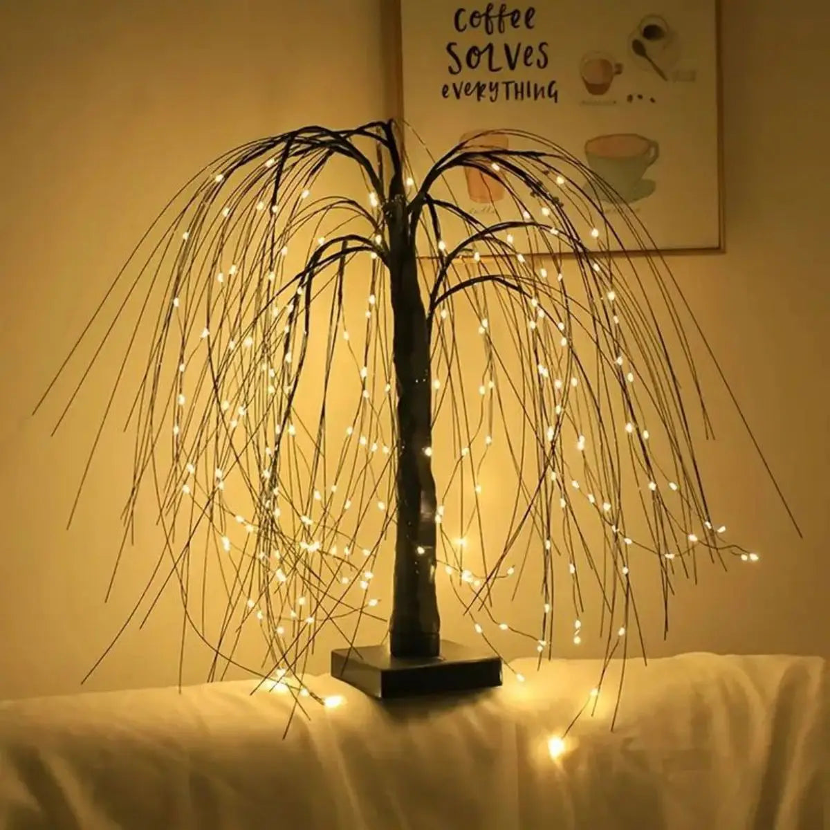192-LED Glowing Willow Bonsai Tree with Fairy Lights