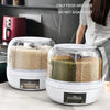 360° Rotating 6-Compartment Cereal Dispenser with One-Touch Dispense