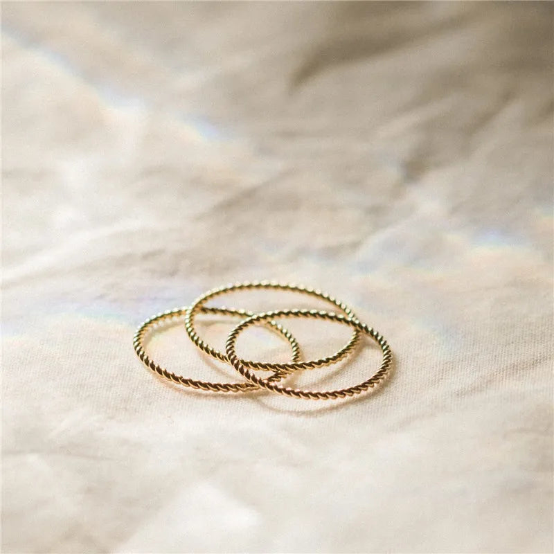 14K Gold Filled Braided Stacking Ring
