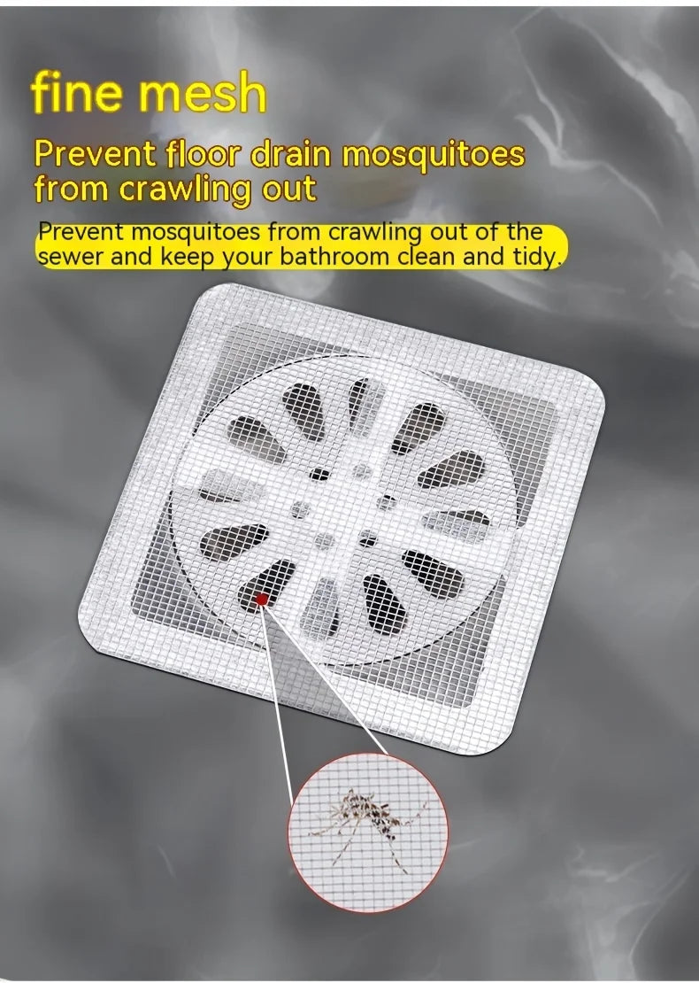 Self-Adhesive Drain Sticker Filter for Hair, Bugs, and Debris
