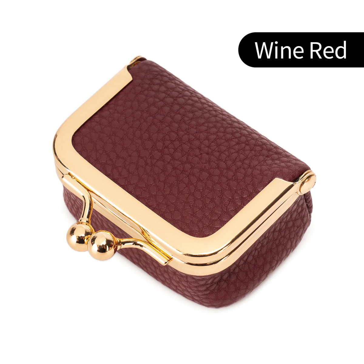 Vintage PU Leather Jewelry Box with Kiss Lock Closure