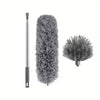 Extendable Cobweb Duster with Microfiber Head & Lightweight Aluminum Pole