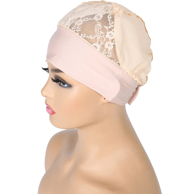 Adjustable Wig Cap with Headband