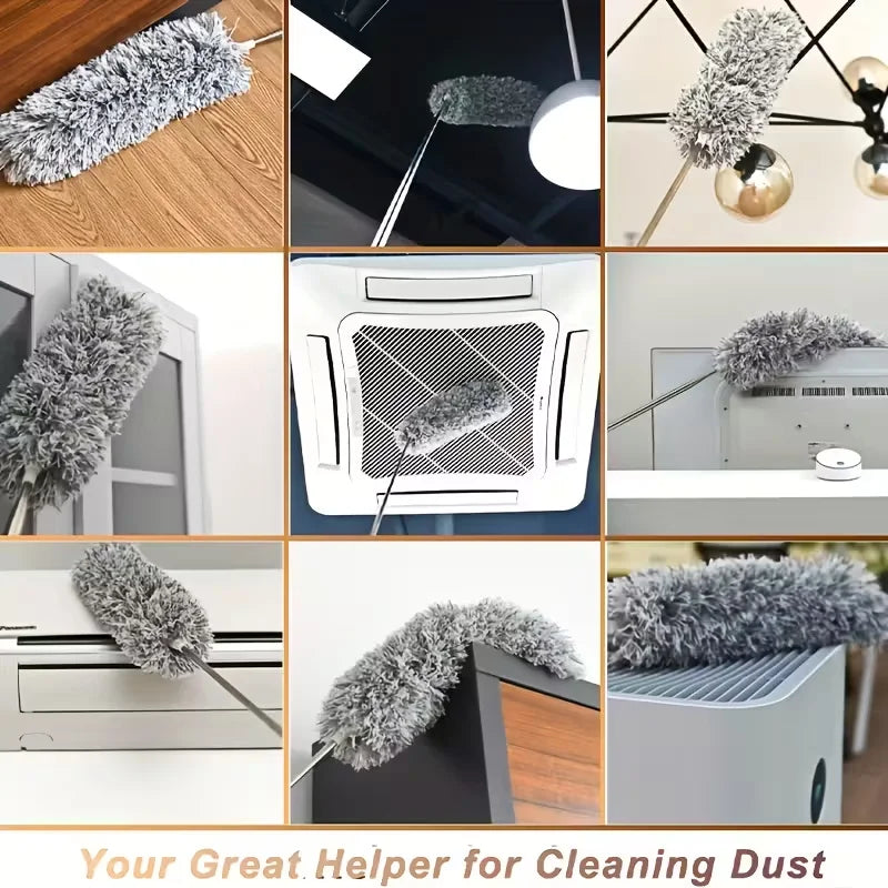 Adjustable Telescopic Duster with Bendable Microfiber Head