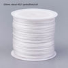 A roll of 0.8mm white nylon cord for jewelry making and crafting.