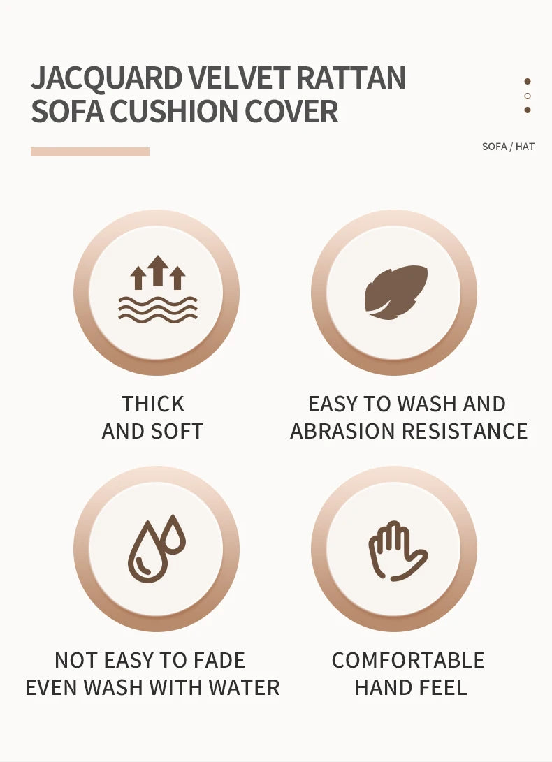 Jacquard Sofa Cushion Cover – Pet-Friendly & All-Season Protection