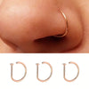 Stainless Steel D-Shape Nose Ring Set