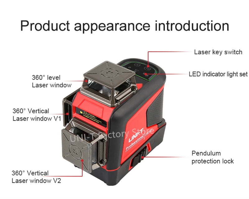 Professional Green Laser Level with 360° Self-Leveling