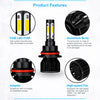 6000K/8000K LED Headlight Bulbs with Cooling Fan