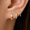 Twist Huggie Hoop Earrings - Set of 3