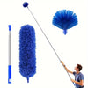 Extendable Cobweb Duster with Microfiber Head & Lightweight Aluminum Pole