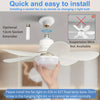 Compact Ceiling Fan Light with Remote Control