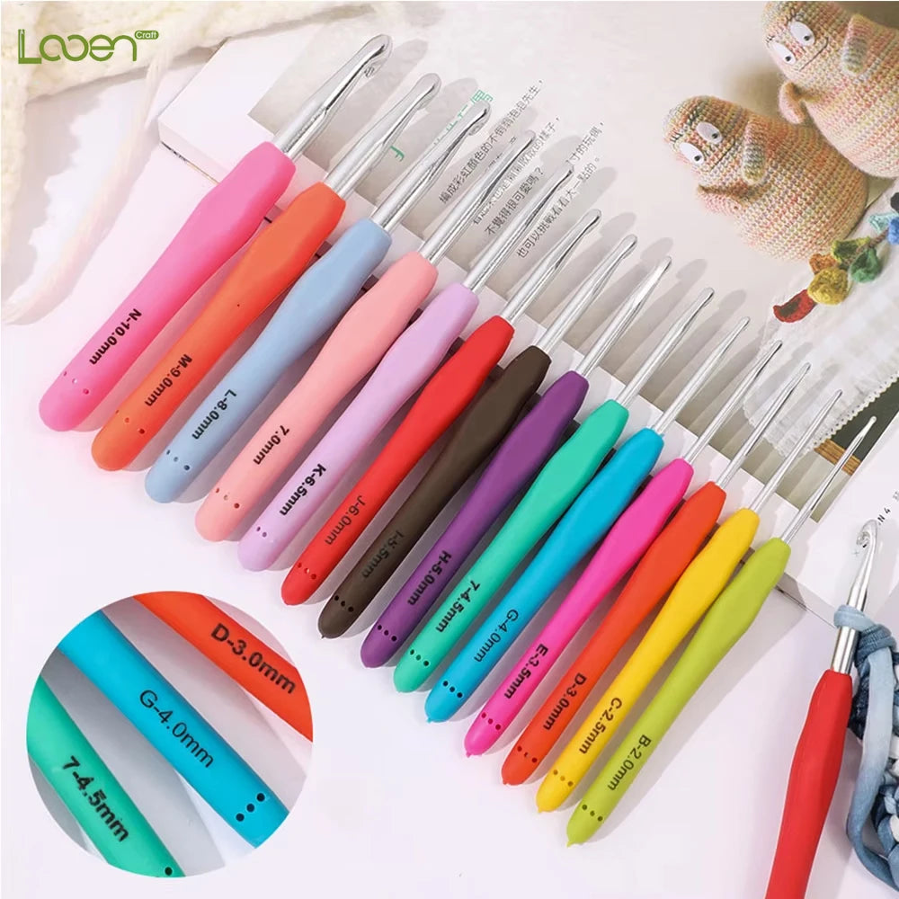 Aluminum Crochet Hook Set for Chunky Yarn & DIY Crafts