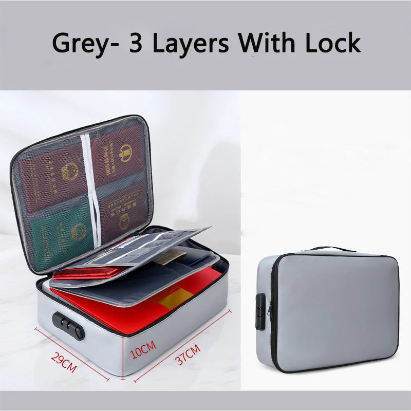 Fireproof & Waterproof Document Organizer Bag