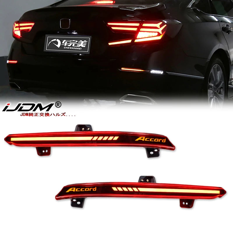 LED rear bumper reflector lights for 2018–2022 Honda Accord sedan