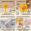 Silicone Baby Rattle and Teether Set with Suction Base