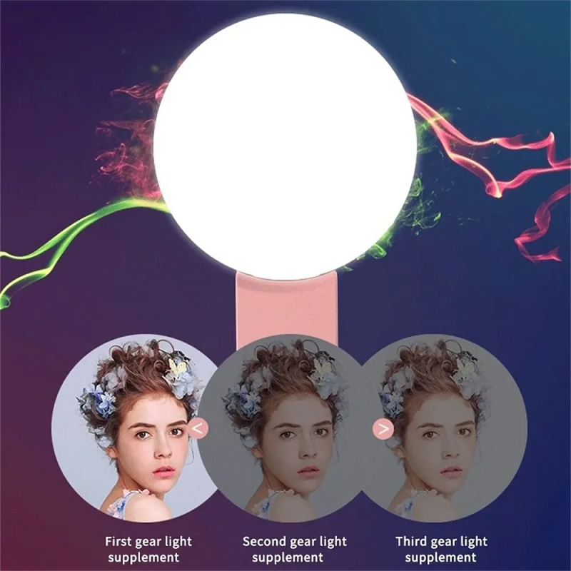 Mini Luz Anular LED con Clip para Selfies