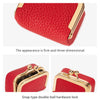 Vintage PU Leather Jewelry Box with Kiss Lock Closure