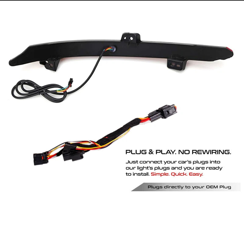 LED rear bumper reflector lights for 2018–2022 Honda Accord sedan with plug and play wiring harness