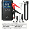Black all-in-one starter and inflator tool with pliers and charging cables