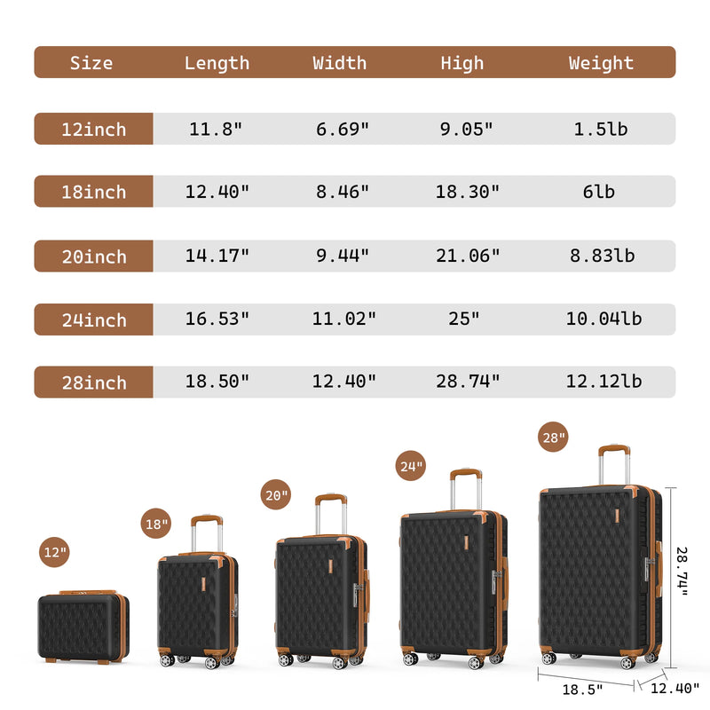 Lightweight Hard-Shell Spinner Suitcase with TSA Lock