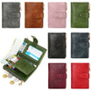 Women's Retro Tri-Fold Wallet with Large Capacity and Dual Zippers