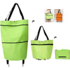 2-in-1 Foldable Shopping Cart Trolley Bag with Wheels