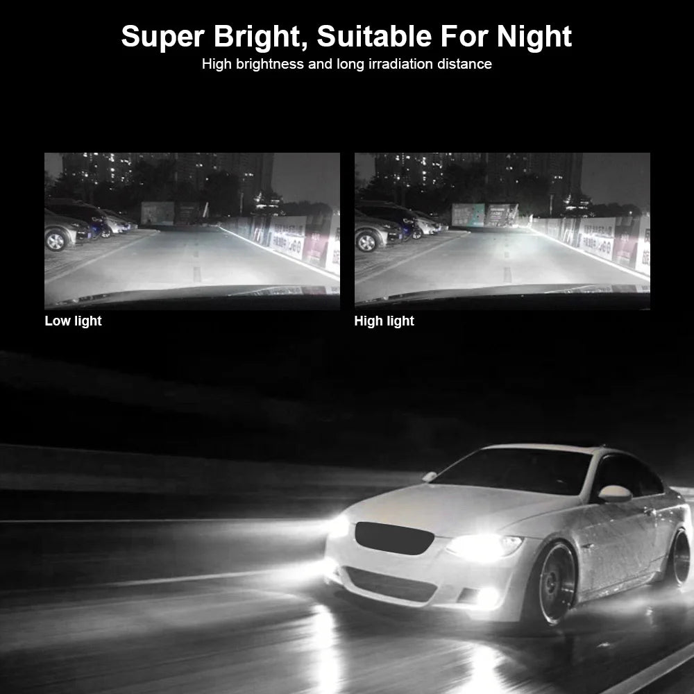 6000K/8000K LED Headlight Bulbs with Cooling Fan